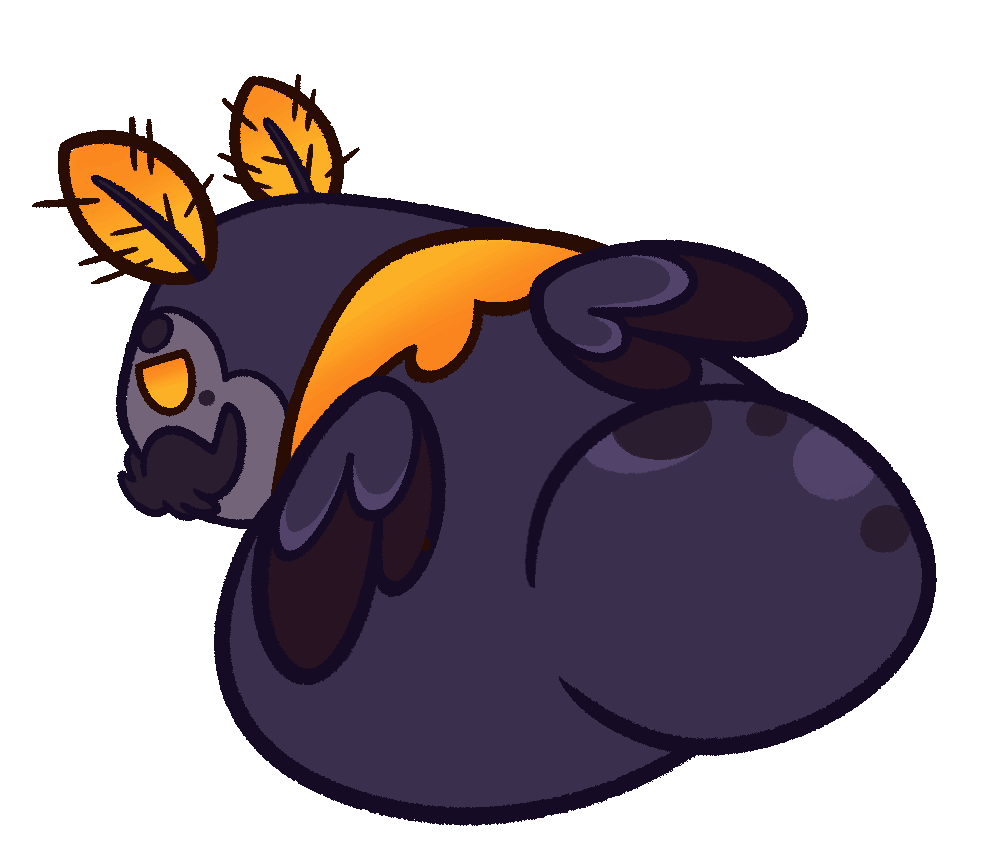 An animated gif of Casper the Mothman shaking his butt.